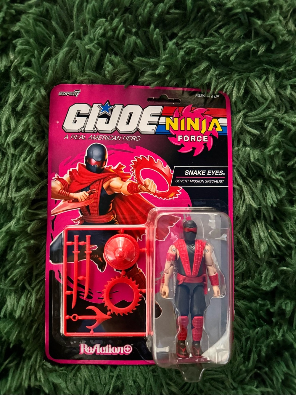 Super7 GI Joe Reaction Ninja Force Cobra Commander & Snake Eyes 3.75” Figure